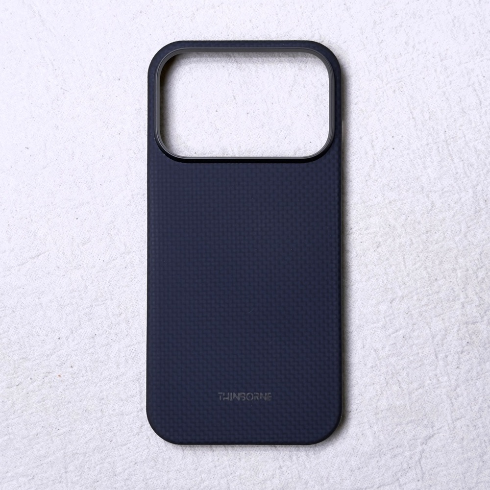 ThinBorne Navy Aramid Fiber iPhone 17 Pro case